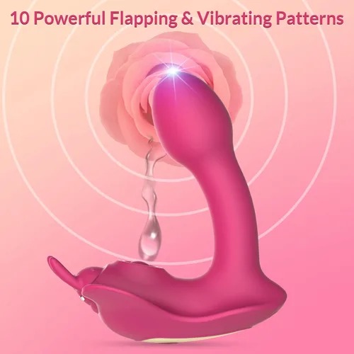 Miniatura 5 de Vibrador remoto de doble acción – MEANINS Sophia, vibrador de punto G con modos de vibración y aleteo, consolador vibrador de punto G, juguetes