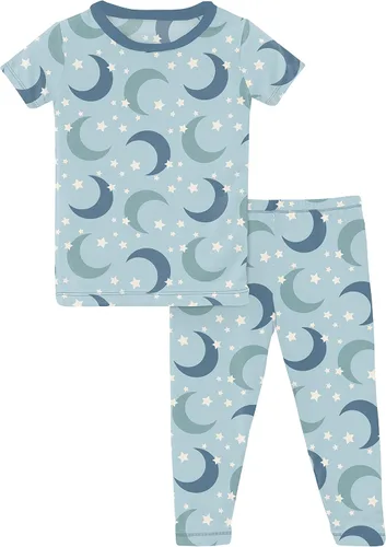 Miniatura 40 de KicKee Pants Conjunto de pijama de manga larga con estampado de piezas