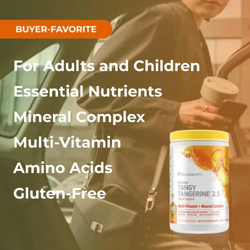 Miniatura 4 de Youngevity Beyond Tangy Tangerine 2.5 Tropical Tangerine Ultimate Complejo multivitamínico y mineral, hecho con alimentos naturales y integrales