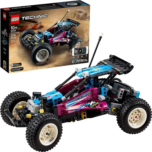 Miniatura 2 de LEGO Technic Off-Road Buggy 42124 - Kit de construcción modelo; juguete retro controlado por aplicación para niños, nuevo 2021 (374 piezas)
