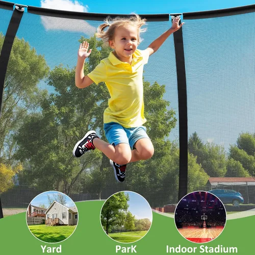 Miniatura 4 de Trampolín para exteriores, trampolines de 10 pies con red de cierre y escalera, trampolín recreativo redondo para niños y adultos con aprobación