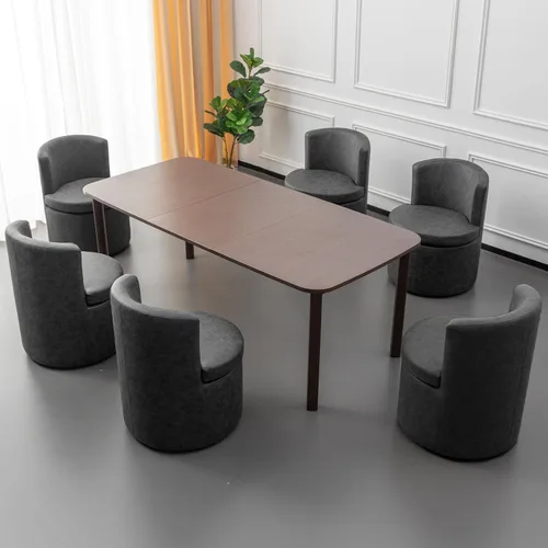 Miniatura 14 de Juego de 2 sillas de comedor con ruedas de piel sintética, modernas tapizadas para cocina y comedor, cómodas sillas decorativas, para dormitorio