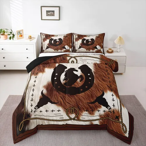 Miniatura 45 de Juego de ropa de cama de oso para niños y adolescentes, juego de edredón de animales salvajes para niños, adolescentes, naturaleza, vida silvestre