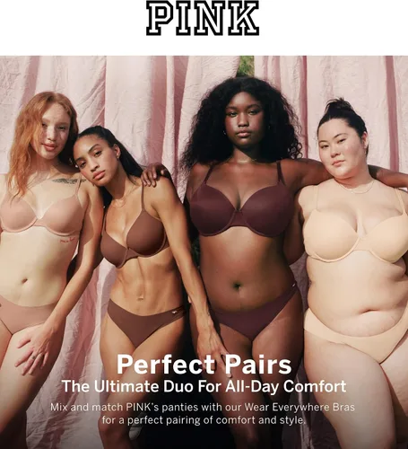 Miniatura 5 de Victoria's Secret Paquete de 5 tangas costillas rosadas, paquete de bragas de algodón, divertidos bordados de comida (XS-XXL)