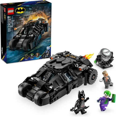 LEGO DC Batman Tumbler vs. Dos Caras y El Guasón Set de Construcción de Juguetes - Vehículo de Superhéroe Batmóvil de El Caballero de la Noche para