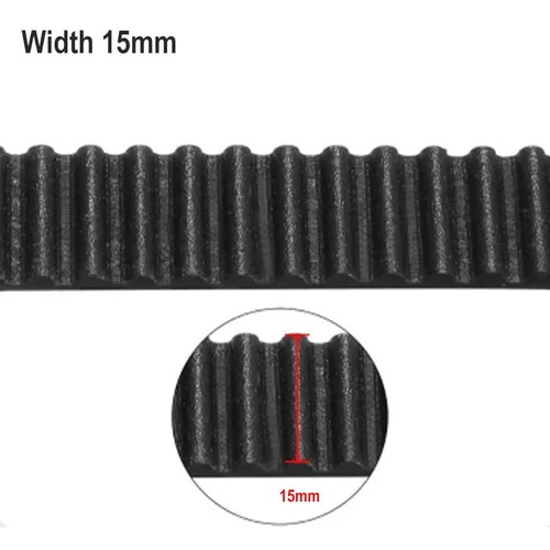 Miniatura 2 de HTD3M - Correa de distribución de PU de extremo abierto, 0.591 in, para máquinas de grabado láser CNC, paquete de 16.4 ft