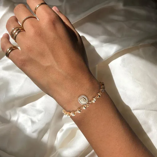 Miniatura 66 de HZMAN Pulsera de cruz con cuentas de rosario virgen de Guadalupe ajustable para mujer, regalo de joyería