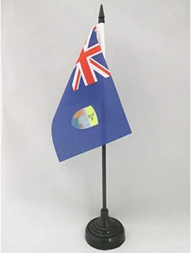 Miniatura 211 de AZ FLAG Sierra Leone Bandera de mesa 5'' x 8'' - Bandera de escritorio de Sierra Leona 21 x 14 cm - Bastón y base de plástico negro