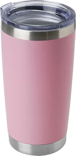Miniatura 15 de DOMICARE Vaso de acero inoxidable de 20 onzas a granel con tapa, taza de viaje aislada al vacío de doble pared, taza de café con recubrimiento