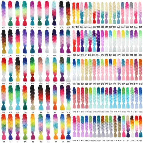 Miniatura 7 de Extensiones de cabello trenzado tipo box de 24 pulgadas, hechas a mano, para mujeres y niñas, extensiones de cabello trenzado, 24#, 3 paquetes, 22