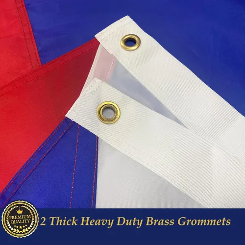 Miniatura 5 de TOPFLAGS Bandera de Filipinas de 3 x 5 pies, banderas nacionales filipinas bordadas, estrellas resistentes, rayas cosidas al aire libre con 2 ojales