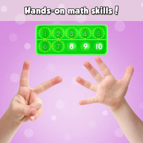 Miniatura 4 de Aizweb Juguetes de conteo de diez marcos, manipulador matemático para primaria, juegos de matemáticas de números, juguete educativo Montessori