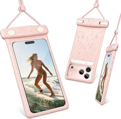 Miniatura 9 de wellhouse Bolsa impermeable para teléfono, funda impermeable para iPhone 17 16 15 14 Pro Max XS Samsung, IPX8 3D bolsa seca para teléfono celular