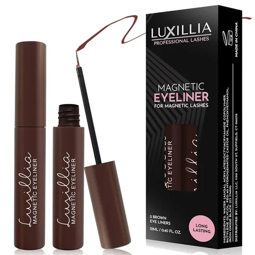 Miniatura 12 de Luxillia Delineador de ojos magnético para pestañas magnéticas, sujeción más fuerte mejorada, aspecto más natural, impermeable, a prueba de manchas