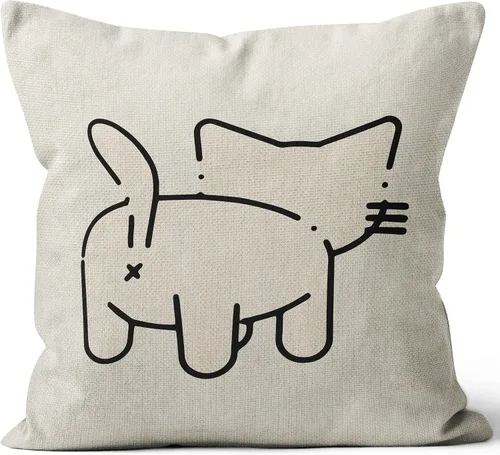 Miniatura 6 de Fundas de almohada con diseño de gatos de Maine Coon de 18 x 18 pulgadas, regalos para amantes de los gatos para mujeres, regalos divertidos