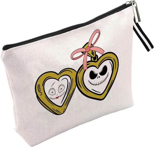 Bolsa de maquillaje inspirada para mujer, bonita bolsa de cosméticos para amigos y familia, bolsa de aseo de viaje, bolsa de cosméticos portátil,
