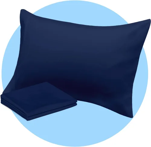 Miniatura 9 de Avalon Bedding Juego de 2 fundas de almohada de tamaño estándar color gris, mezcla de algodón de 200 hilos, suaves y transpirables, perfectas