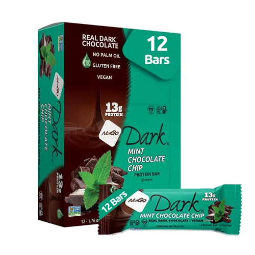 Miniatura 29 de NuGo Dark, caja variada de muestra, barra de proteínas veganas de 0.47-0.31 onzas, sin gluten, 12 CT
