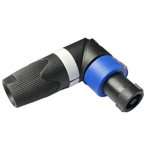 Miniatura 7 de CESS Conectores adaptador de cable Speakon en ángulo recto de codo, 4 polos en forma de L de alta carga para altavoz, bloqueo giratorio compatible