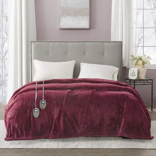 Miniatura 17 de Manta eléctrica térmica Beautyrest para clima frío, manta térmica de calentamiento rápido, apagado automático, prácticamente cero EMF, configuración