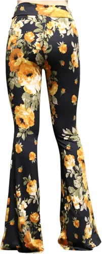 Miniatura 4 de ShopMyTrend - Pantalones de yoga largos con piernas anchas y acampanadas estilo palazzo, con cintura alta, para mujer