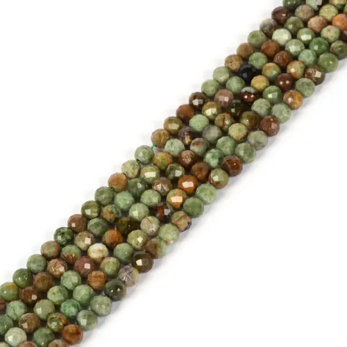 Miniatura 28 de Cuentas redondas facetadas de aguamarina natural de 4mm cuentas sueltas de 16 pulgadas para hacer joyas con cuentas