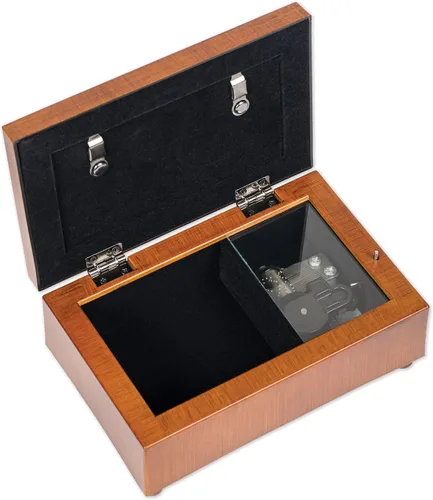Miniatura 3 de Cottage Garden Caja de música pequeña rosa en relieve con grano de madera para madre invaluable reproduce el viento debajo de mis alas