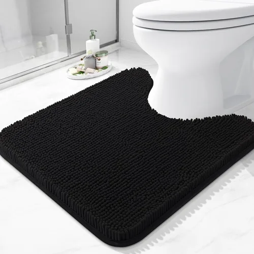 Miniatura 25 de Arotive Alfombras de baño de felpilla extrasuaves y absorbentes, de 24 x 16 pulgadas, lavables a máquina, parte trasera de goma antideslizante