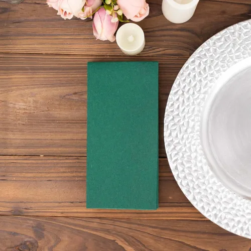 Miniatura 9 de Efavormart - Paquete de 20 servilletas de papel Airlaid de papel suave de lino verde esmeralda cazador, altamente absorbentes, desechables Verde