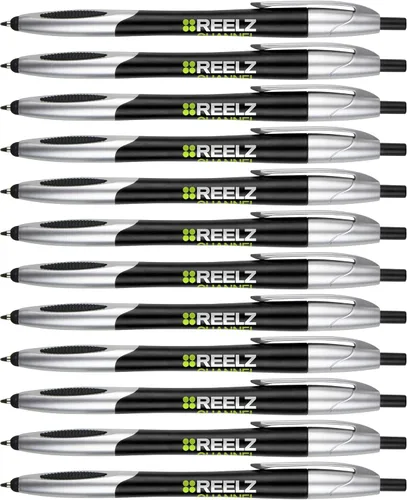 Bolígrafos de tinta personalizados con lápiz capacitivo, clic en acción, The Glide, escritura negra, bolígrafos con nombre impreso, impresos con tu