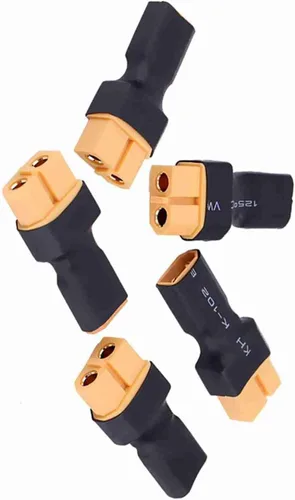 Miniatura 6 de Oumefar 5 unids a enchufe hembra macho adaptador convertidor para RC FPV Drone Car LiPo cargador de batería ESC (XT30 macho a hembra)