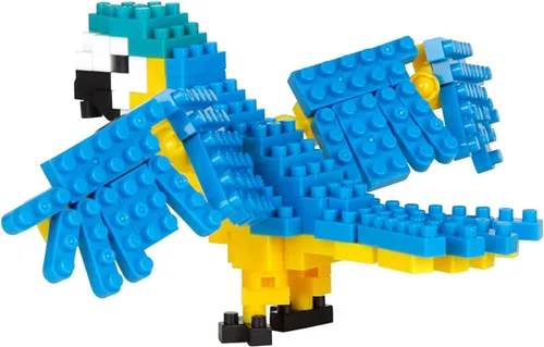 Miniatura 4 de nanoblock - Aves - Guacamayo azul y amarillo, serie Colección Kit de construcción