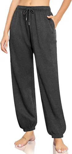 Miniatura 2 de SUNYAA Pantalones de yoga para mujer, pantalones de pierna ancha con bolsillos