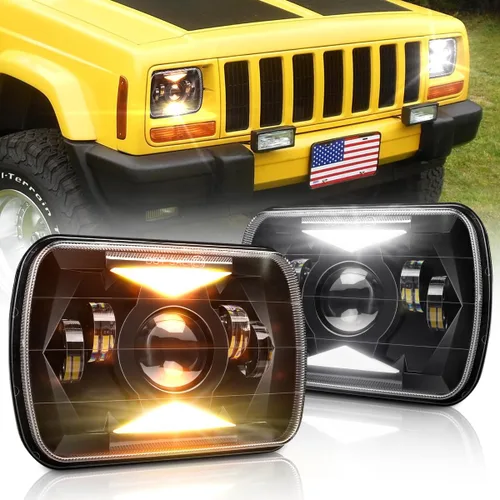Miniatura 12 de Faros delanteros LED 4x6 aprobados por puntos, 2 unidades, rectangulares de 45 W, Hi/Bajo, faros delanteros para Kenworth T800 W900 Peterbilt 378