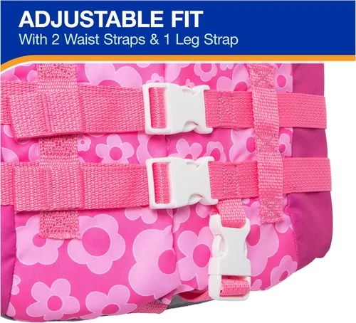 Miniatura 3 de SwimWays Barbie Chaleco Salvavidas de Entrenamiento para Natación, Chaleco de Natación para Niños Aprobado por la Guardia Costera de EE. UU.