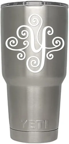 Miniatura 39 de Monogram - Calcomanía troquelada/vinilo adhesivo. Haga clic para opciones de color/letra. Disponible en cuatro colores y todas las letras de la A