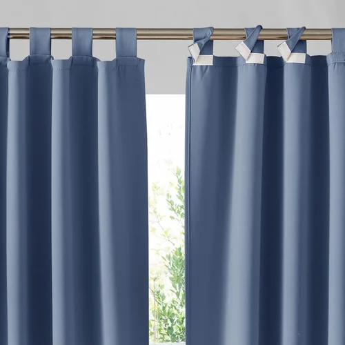 Miniatura 34 de RYB HOME Cortinas para Exteriores para Patio - 2 Paneles Cortinas para Exteriores Desmontables con Parte Superior Adhesiva Impermeables Opacas