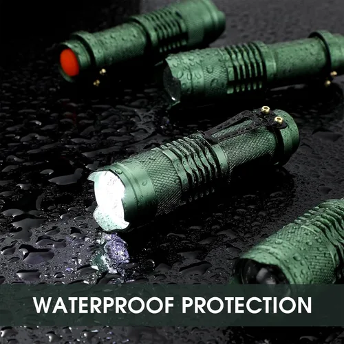 Miniatura 5 de Fumete 20 Piezas Linterna LED Mini 3 Modos Antorcha Táctica Pequeña Resistente al Agua Linterna de Bolsillo con Enfoque Ajustable Linterna Tipo