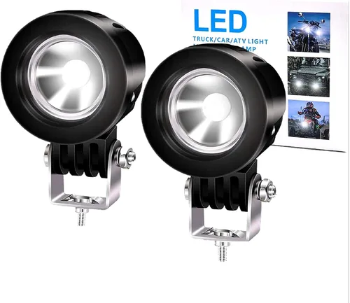 Luces de motocicleta Ourbest, luces antiniebla de 2 pulgadas para motocicleta, tubo de horquilla, luces LED de conducción para moto, ATV, bicicleta,