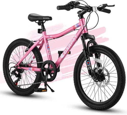 Miniatura 31 de Bicicleta de montaña para niños de 20 pulgadas, bicicleta de montaña para niños y niñas de 8 a 12 años, 7 velocidades para adolescentes, bicicletas