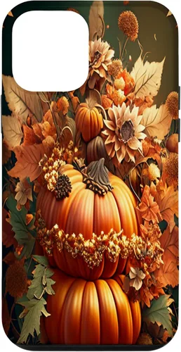 Miniatura 16 de Funda para iPhone 13 Pro Max con diseño de hojas otoñales y calabazas
