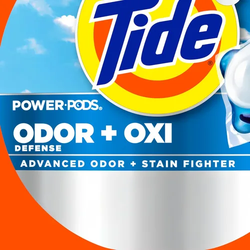 Miniatura 9 de Tide, cápsulas de detergente para lavandería Odor Defense + Oxi, aroma original, 18 unidades, luchador avanzado de olores + manchas, cápsulas