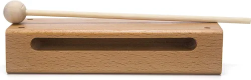 Miniatura 4 de Instrumento musical de bloque de madera con mazo Bloques de ritmo de percusión de madera maciza