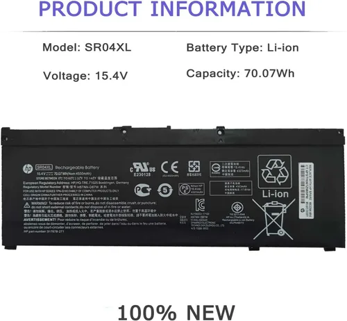 Miniatura 2 de HP SR04XL L08855-855 - Batería para HP Omen 15-CE0XX 15-DC0XX Series 15-CE009LA 15-CE015DX 15-DC0003LA 15-DC0051NR Pavilion 15-CB0XX 15-CX0XX