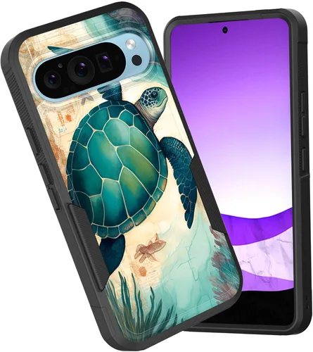 Miniatura 8 de Funda para Pixel 6A, funda híbrida de doble capa resistente a prueba de golpes de policarbonato duro de silicona suave TPU para Google Pixel 6A