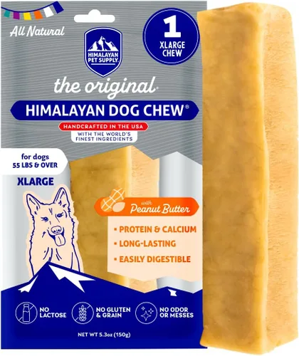 Himalayan Dog Chew - Masticables originales de queso de yak para perros - 100% naturales, sin gluten, lactosa o cereales, ricos en proteínas, con