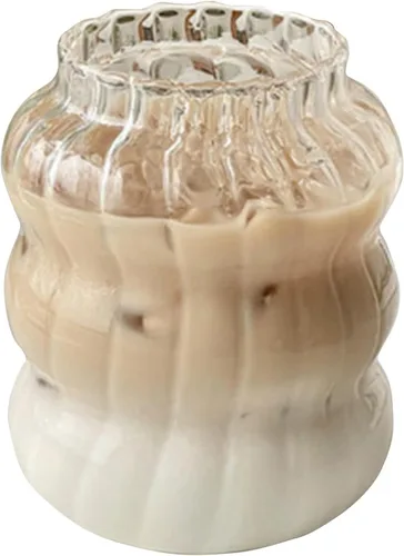 Miniatura 10 de Charque 2 vasos acanalados para beber vasos vintage para whisky, cóctel, jugo, cerveza, vino, té, licuado de soda, tazas de café helado