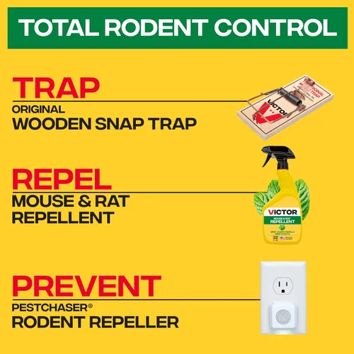 Miniatura 8 de Victor M809 - Aerosol repelente de ratones y ratas, natural, no tóxico, repelente de roedores para uso en interiores y exteriores, listo para usar
