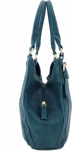 Miniatura 3 de Bolsa de hobo mediana de piel sintética de 3 compartimentos