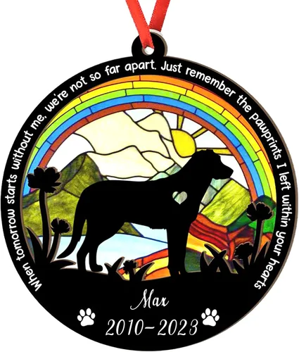 Miniatura 90 de Adorno personalizado para atrapasoles de sabueso afgano, adorno de Navidad de sabueso afgano, regalo para perro amante, sabueso afgano conmemorativo